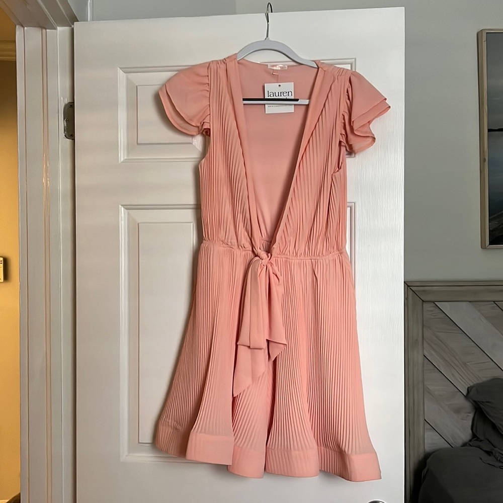 Lauren Nicole peach flowy dress